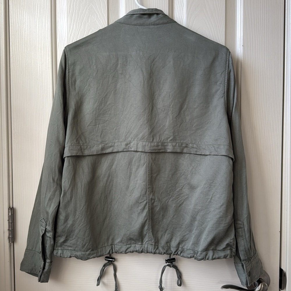 ASO Rails Collin’s Utility Sage Green Jacket Lyocell-Linen Blend Small - Picture 11 of 14